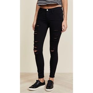 FRAME “Le Rip” Distressed Skinny Jeans
